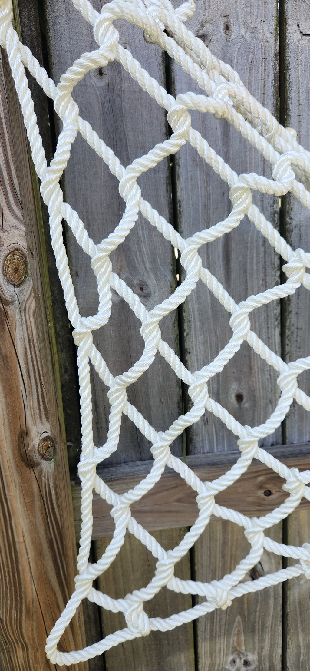 White, 3/8" rope, 3" x 3" mesh cargo net