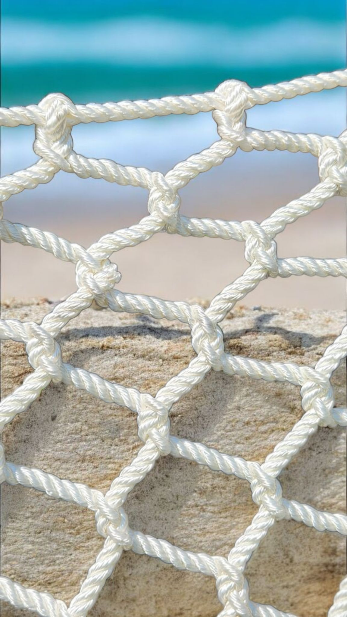 White, 3/8" rope, 3" x 3" mesh cargo net